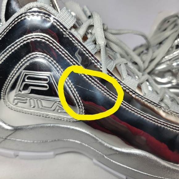 Fila Mens Size 10 Grant Hill 2 Mettalic Silver sneakers. - Picture 6 of 12